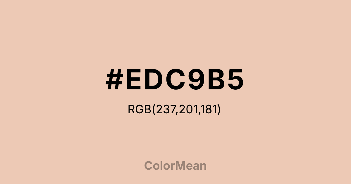 #EDC9B5 color swatch