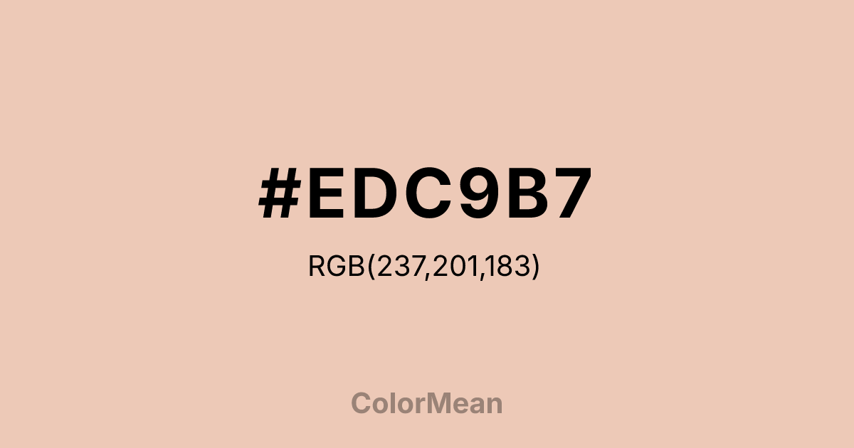 #EDC9B7 color swatch