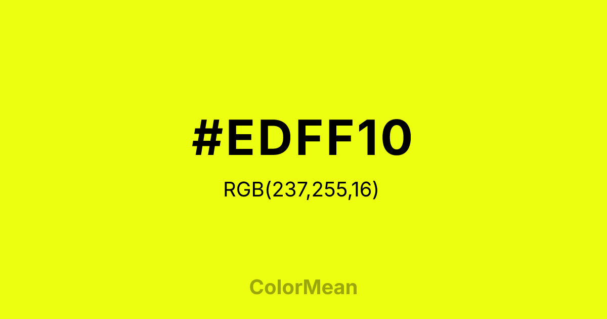 #EDFF10 color swatch