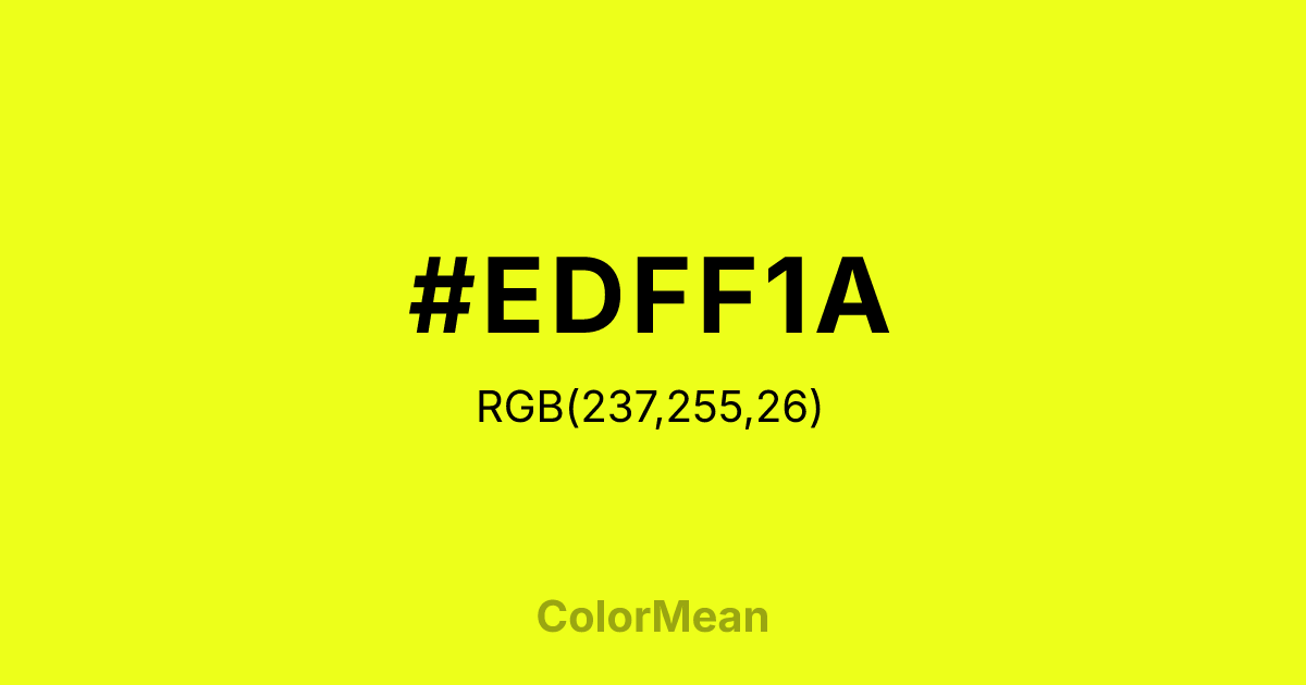 #EDFF1A color swatch