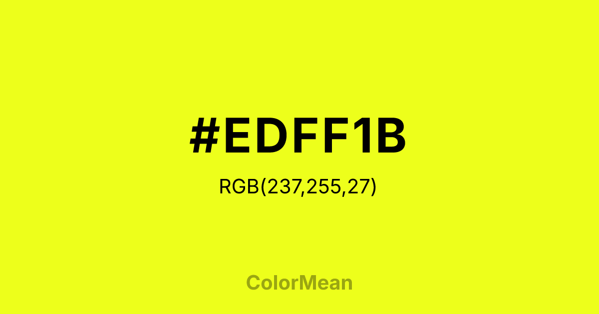 #EDFF1B color swatch