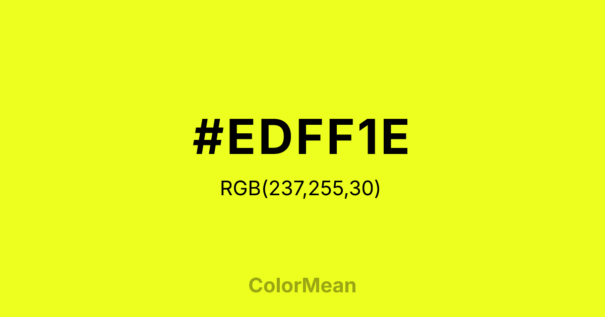 #EDFF1E color swatch