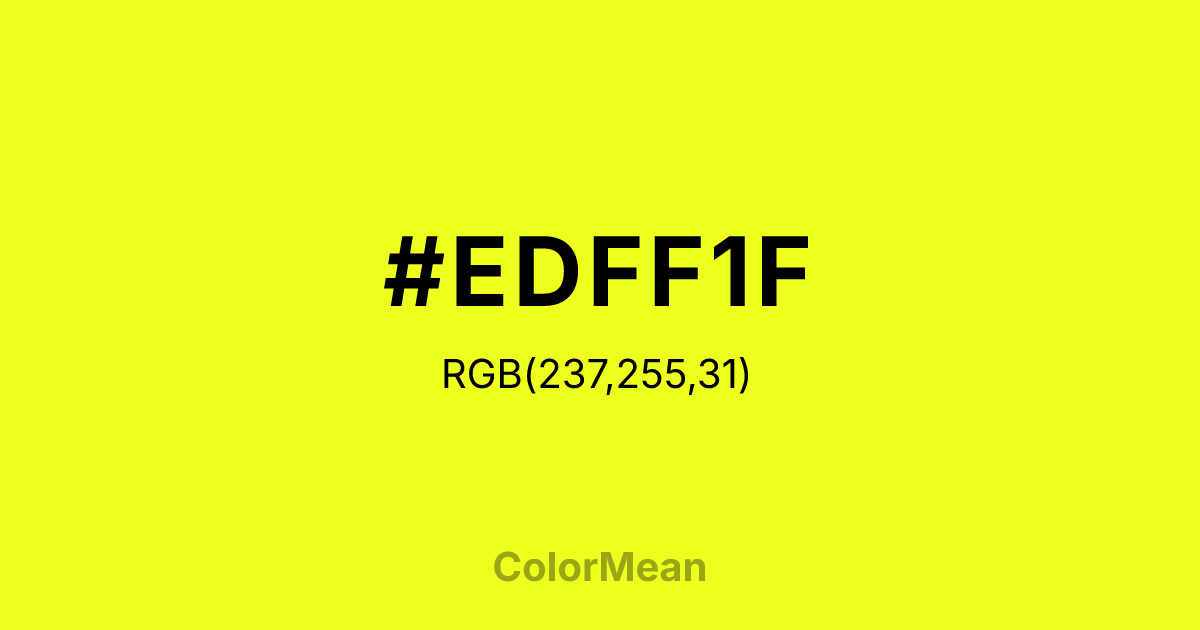 #EDFF1F color swatch