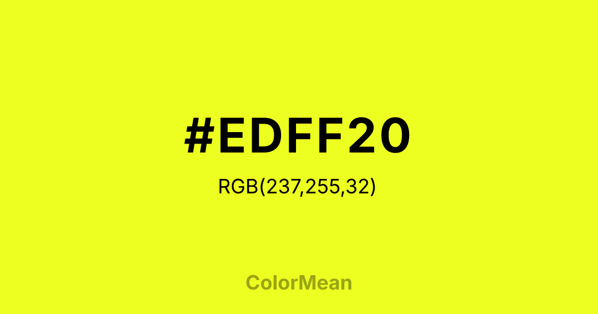 #EDFF20 color swatch