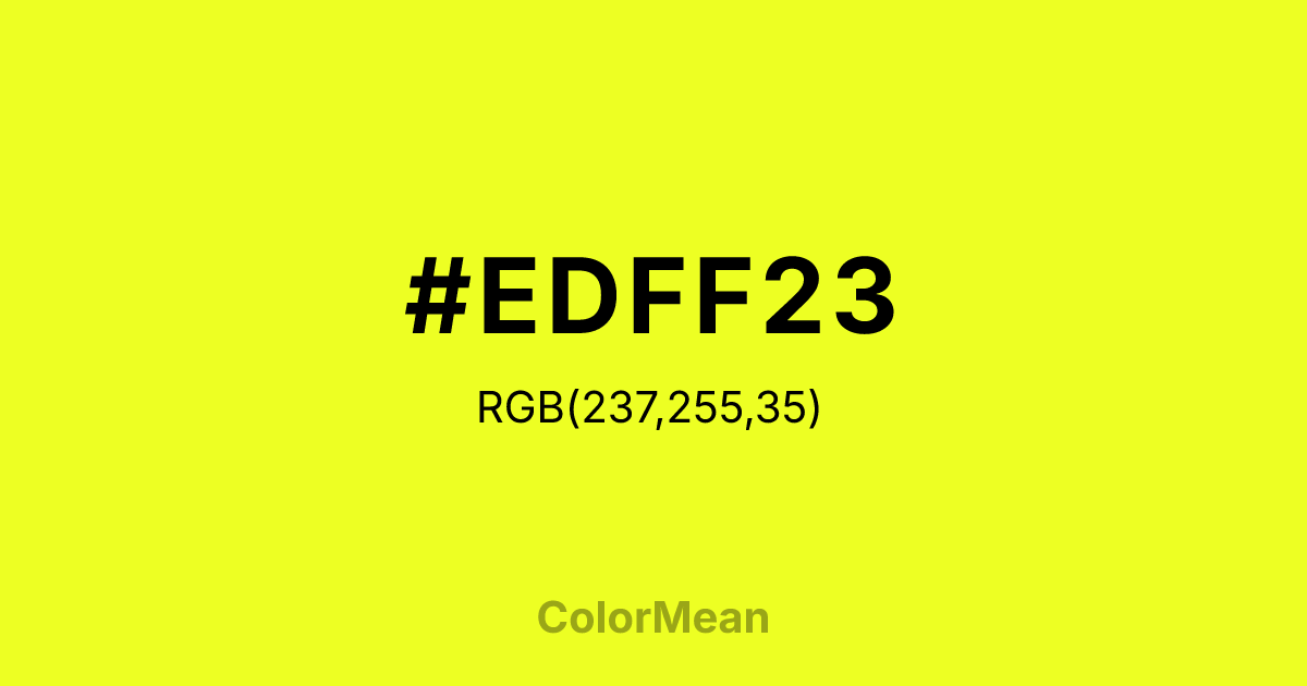 #EDFF23 color swatch