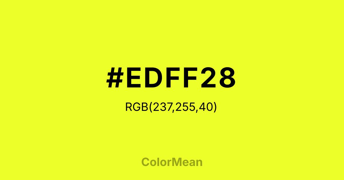 #EDFF28 color swatch