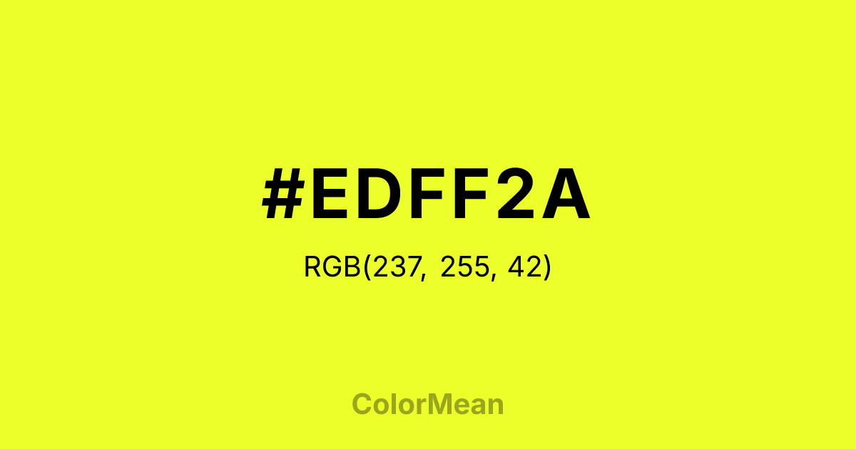 #EDFF2A color swatch
