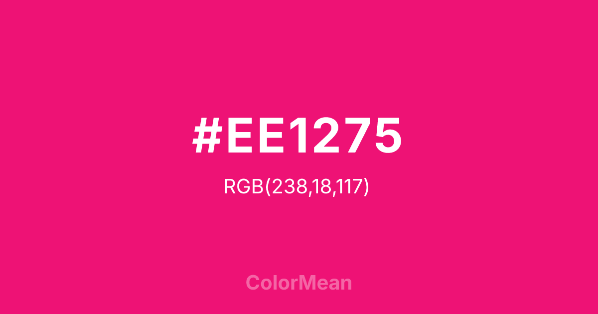#EE1275 color swatch