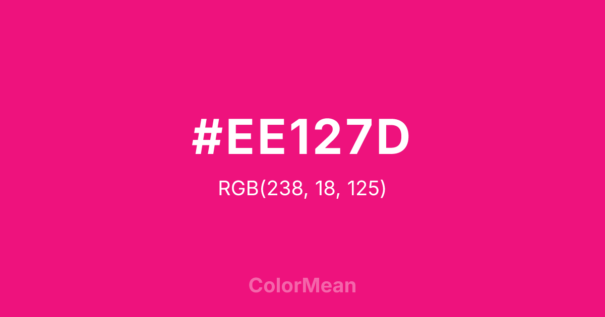 #EE127D color swatch