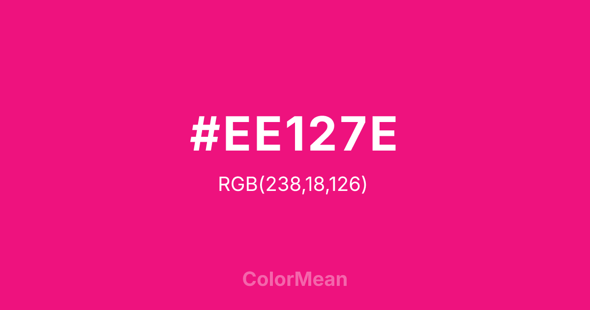 #EE127E color swatch