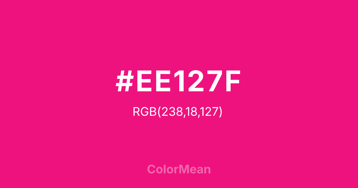 #EE127F color swatch