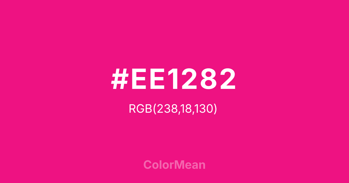 #EE1282 color swatch