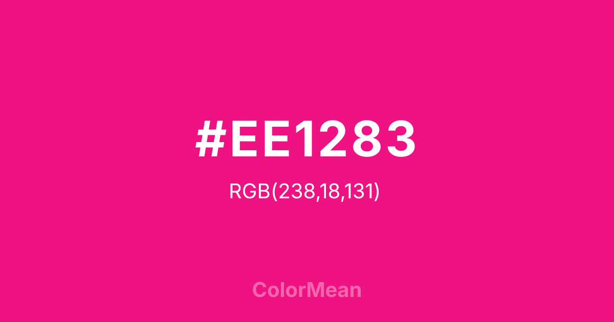 #EE1283 color swatch
