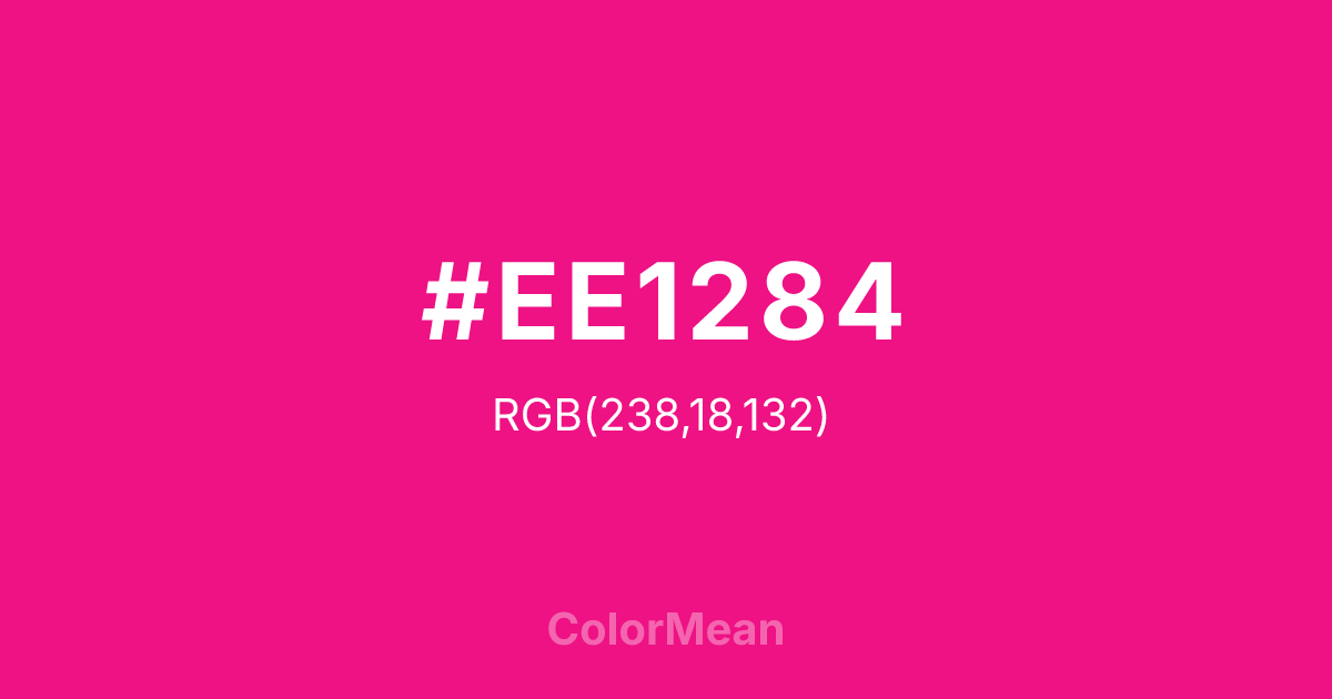 #EE1284 color swatch
