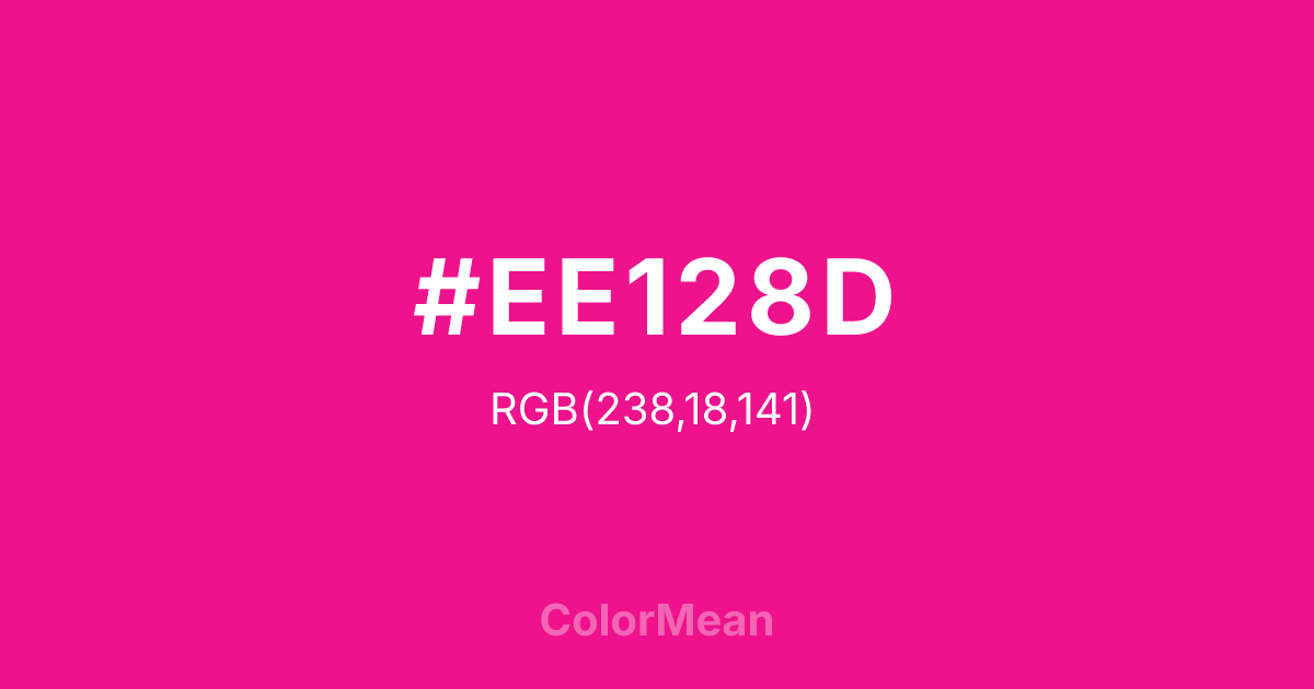 #EE128D color swatch