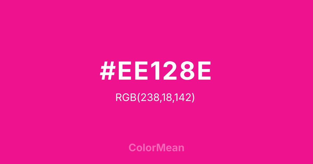 #EE128E color swatch