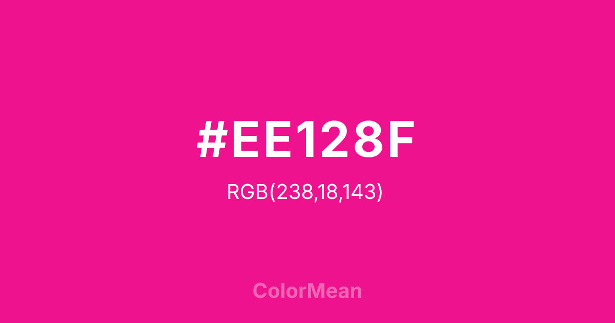 #EE128F color swatch