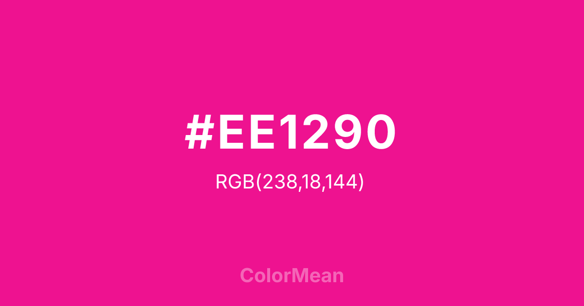 #EE1290 color swatch