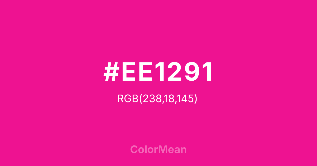 #EE1291 color swatch