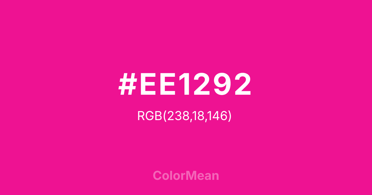 #EE1292 color swatch