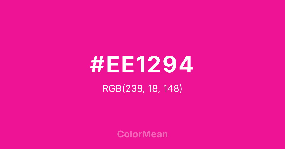#EE1294 color swatch