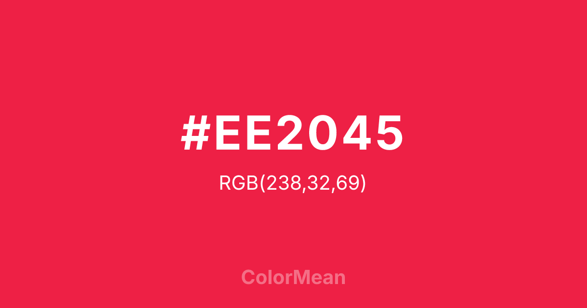 #EE2045 color swatch