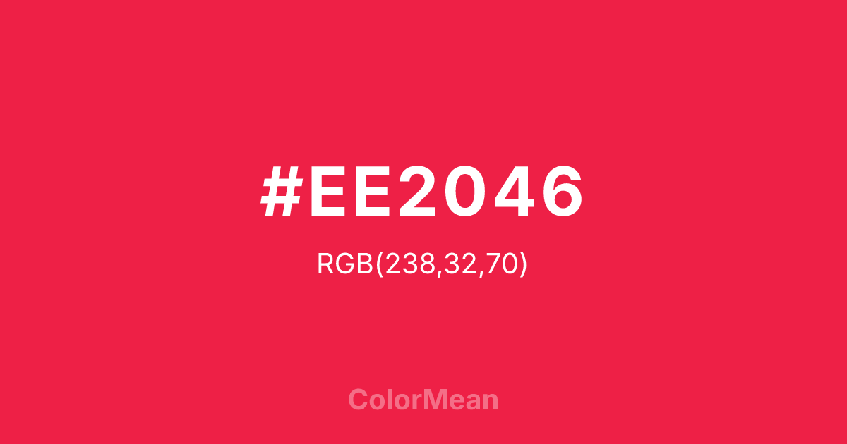 #EE2046 color swatch