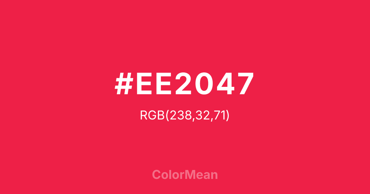 #EE2047 color swatch