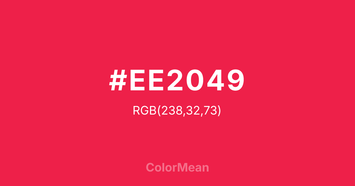 #EE2049 color swatch