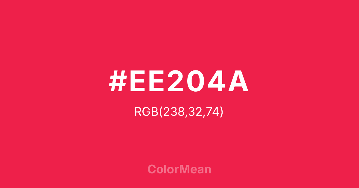 #EE204A color swatch