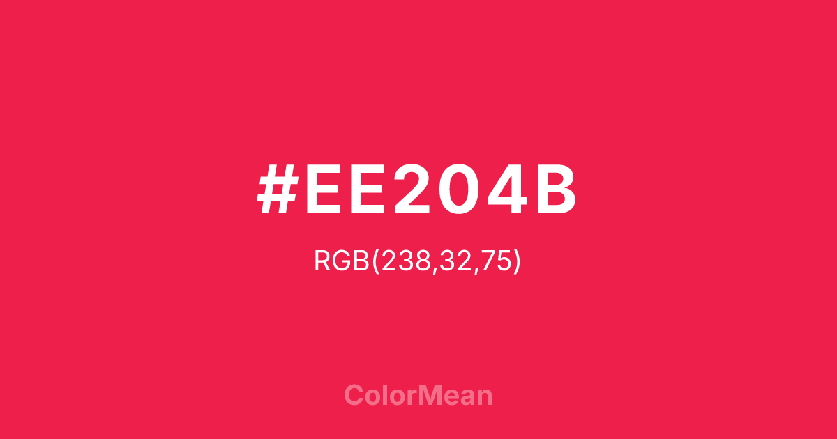 #EE204B color swatch
