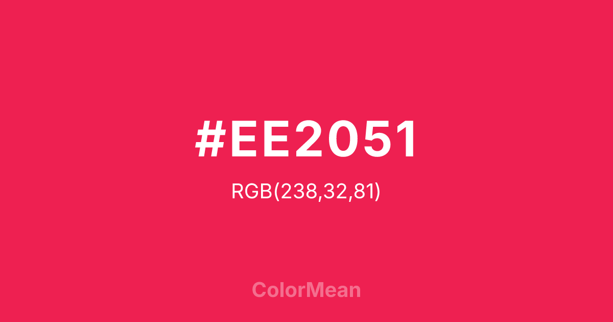 #EE2051 color swatch