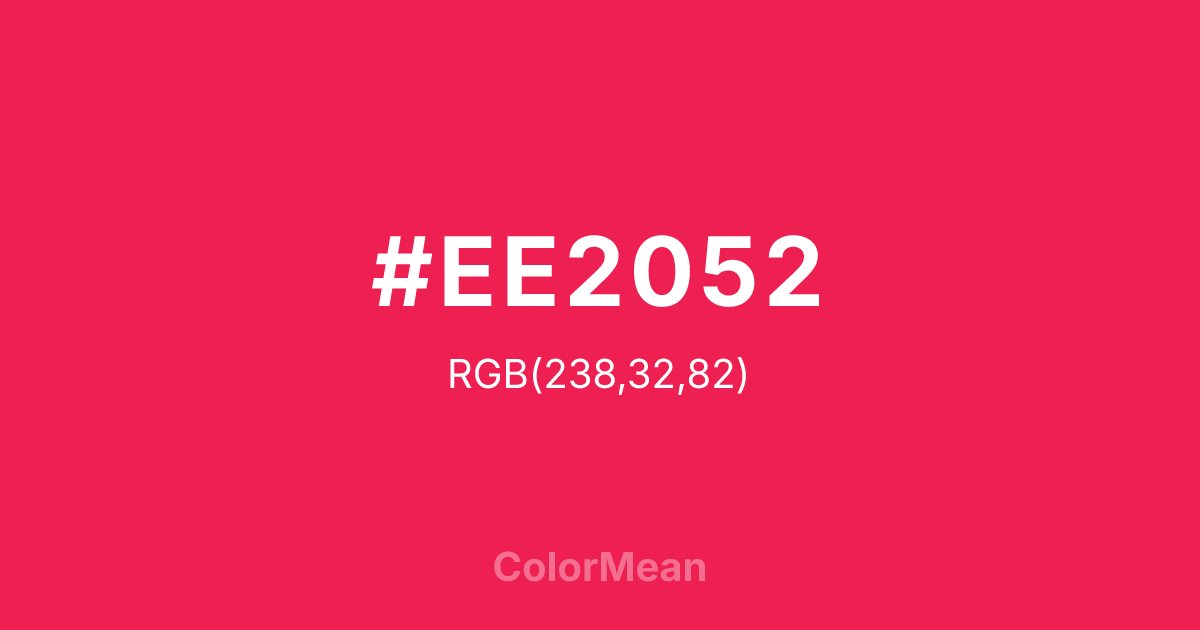 #EE2052 color swatch