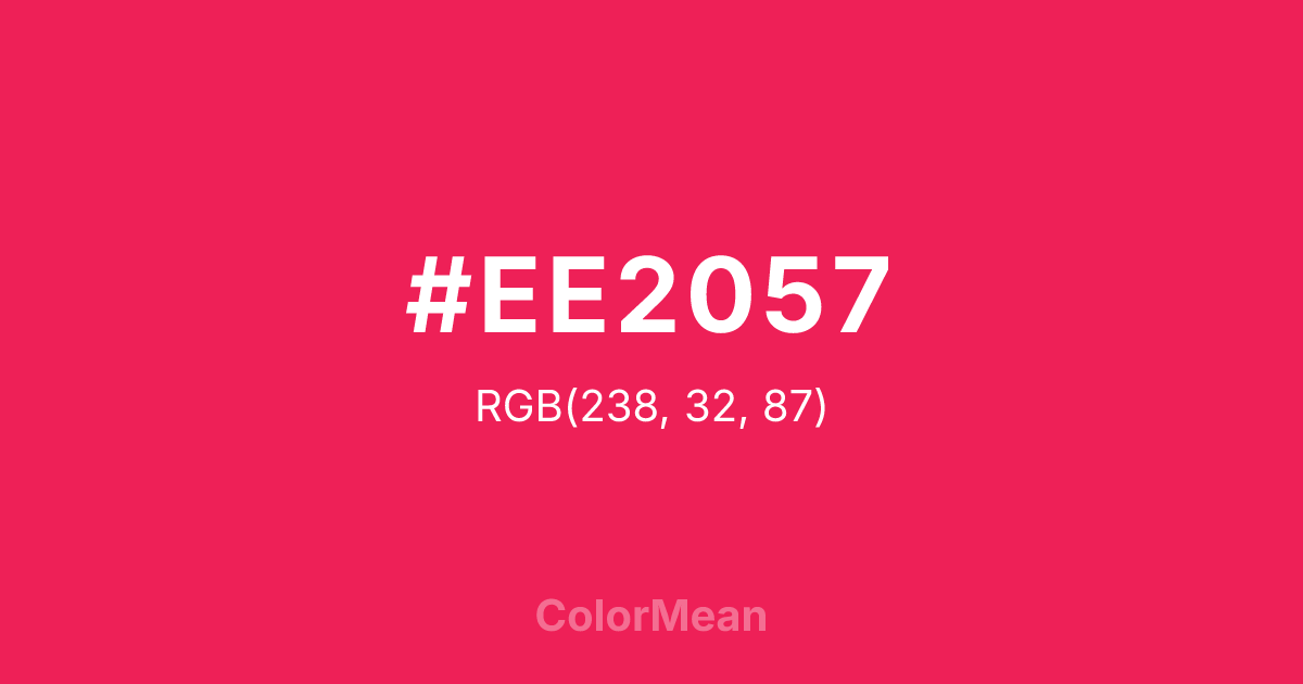 #EE2057 color swatch