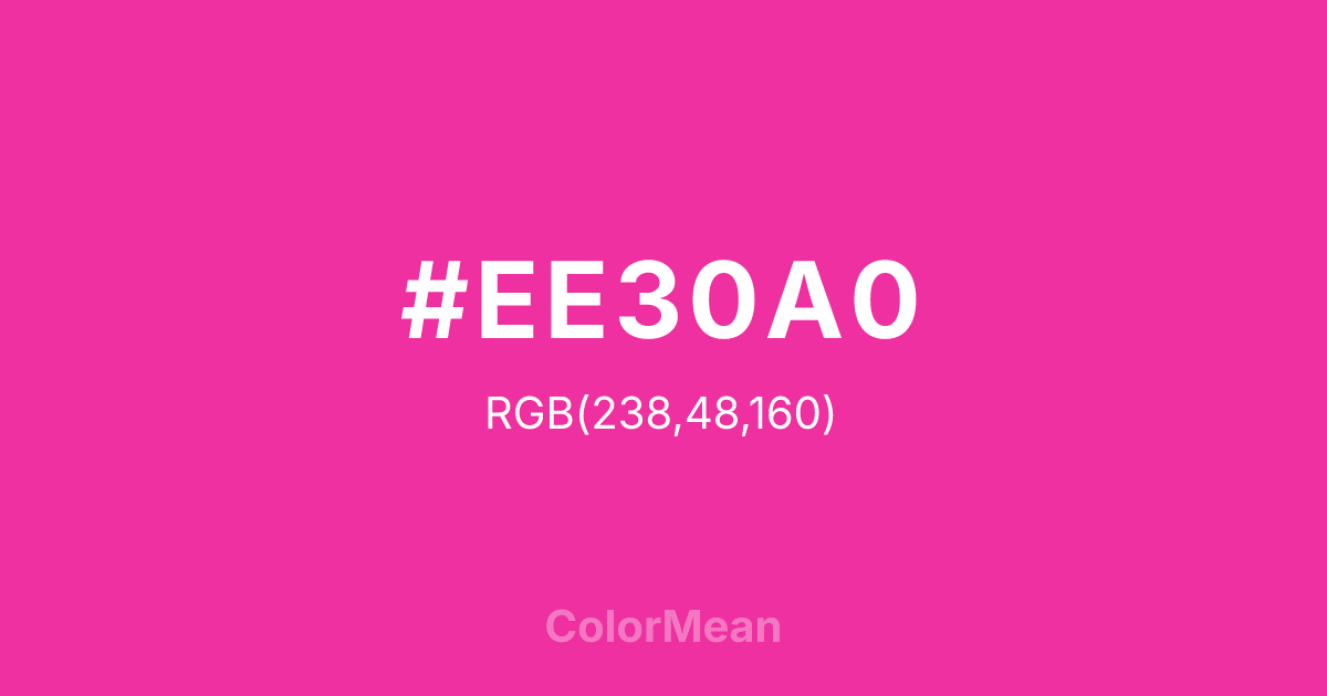 #EE30A0 color swatch