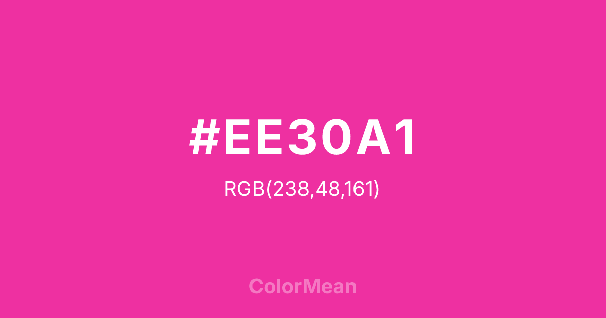 #EE30A1 color swatch