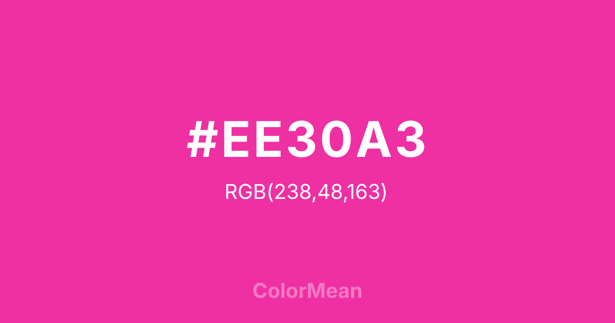 #EE30A3 color swatch