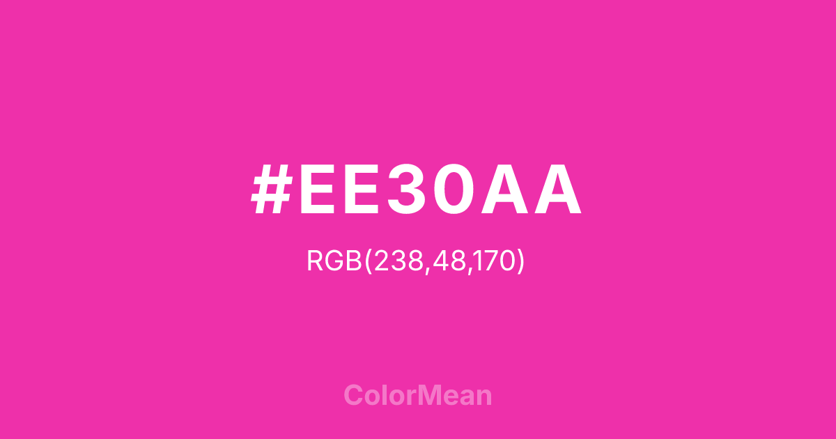 #EE30AA color swatch