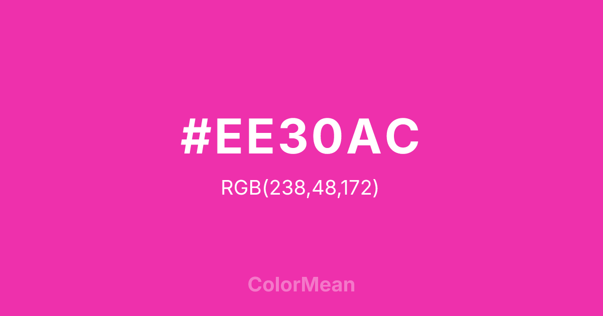 #EE30AC color swatch