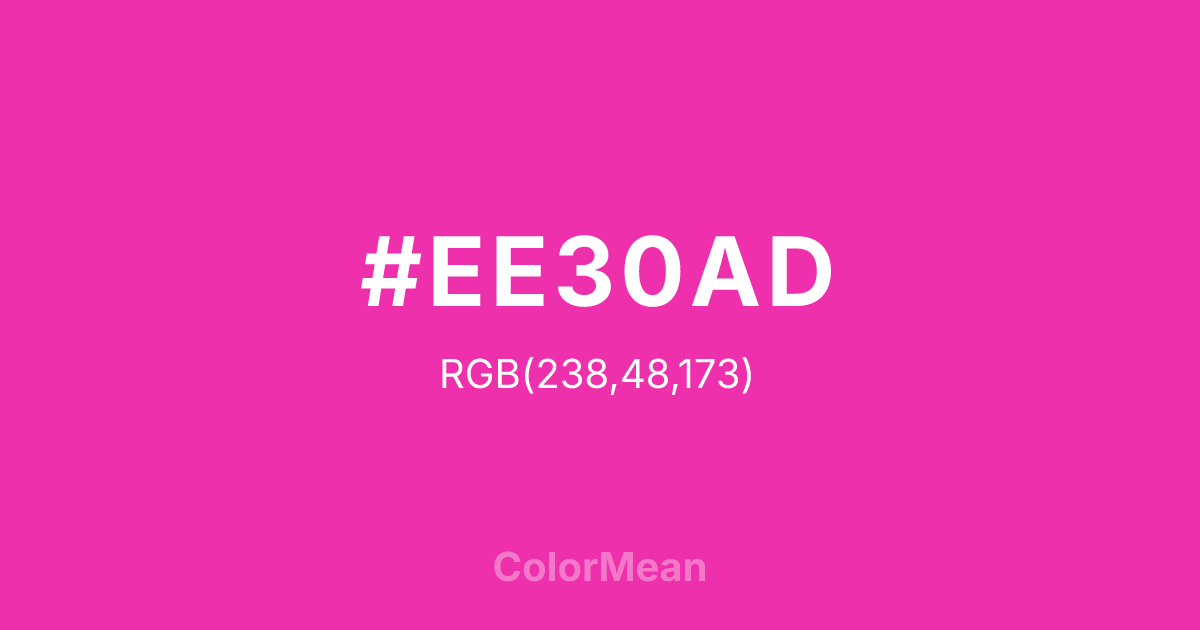 #EE30AD color swatch