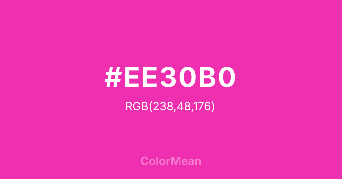 #EE30B0 color swatch