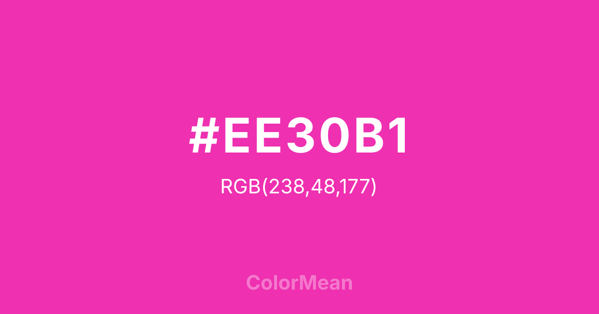 #EE30B1 color swatch