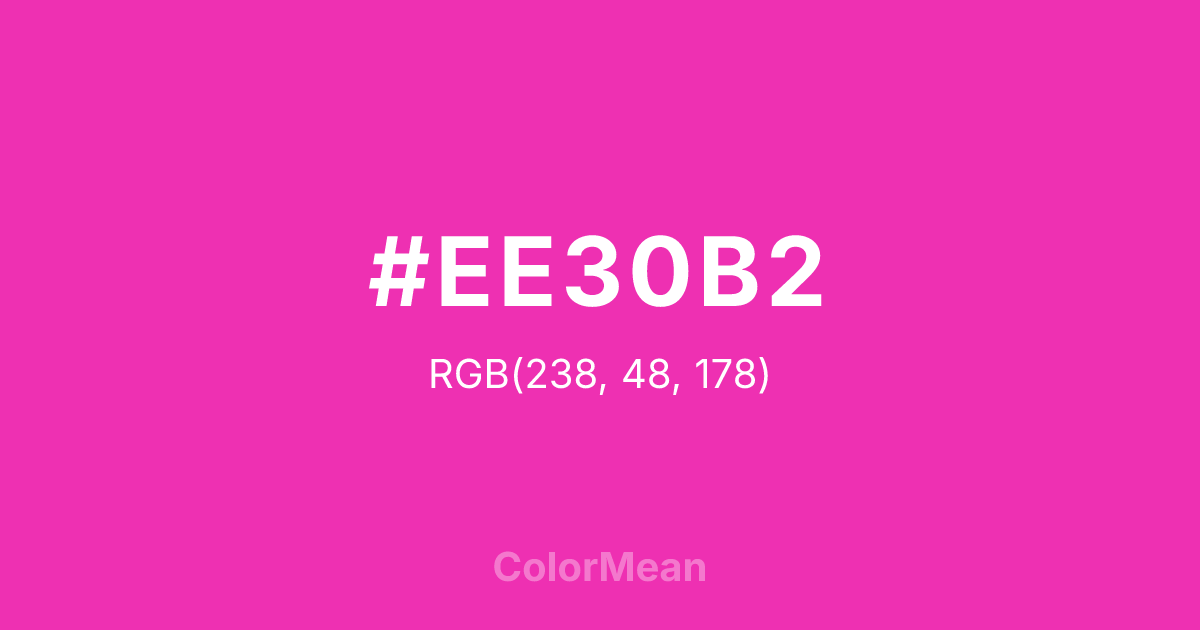 #EE30B2 color swatch