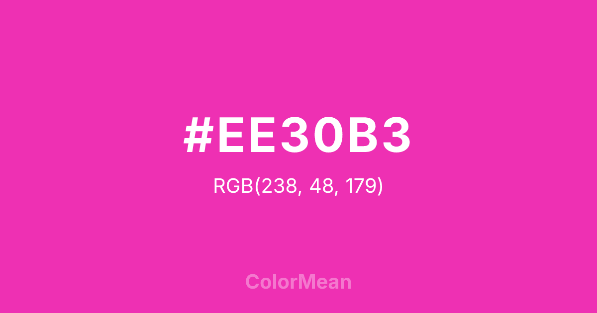 #EE30B3 color swatch