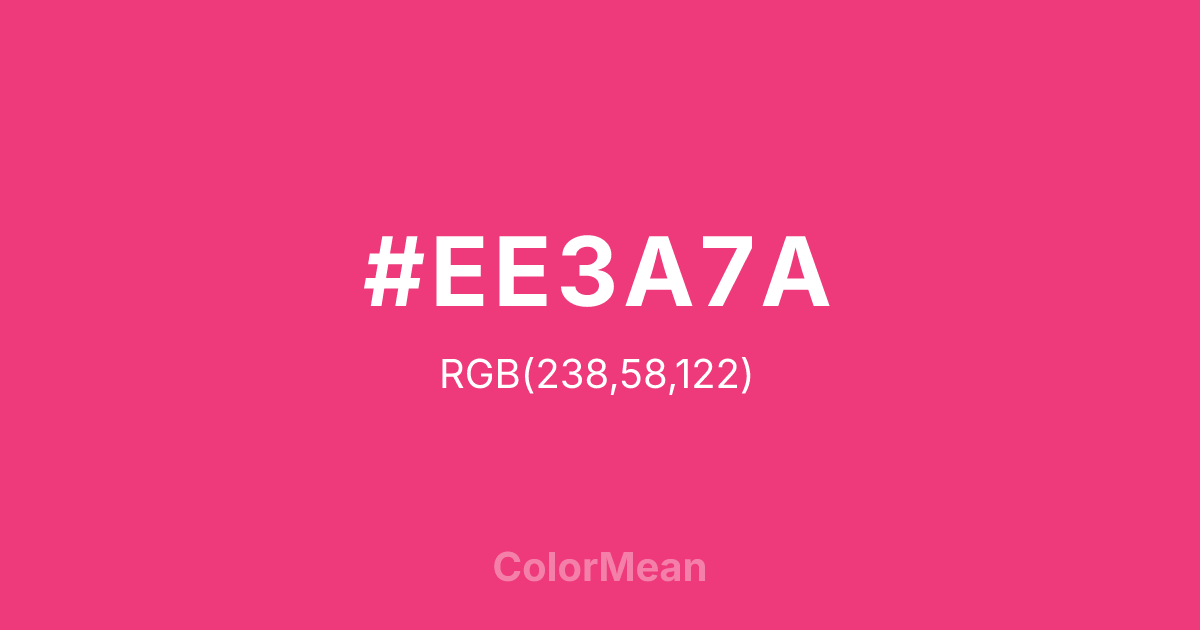 #EE3A7A color swatch