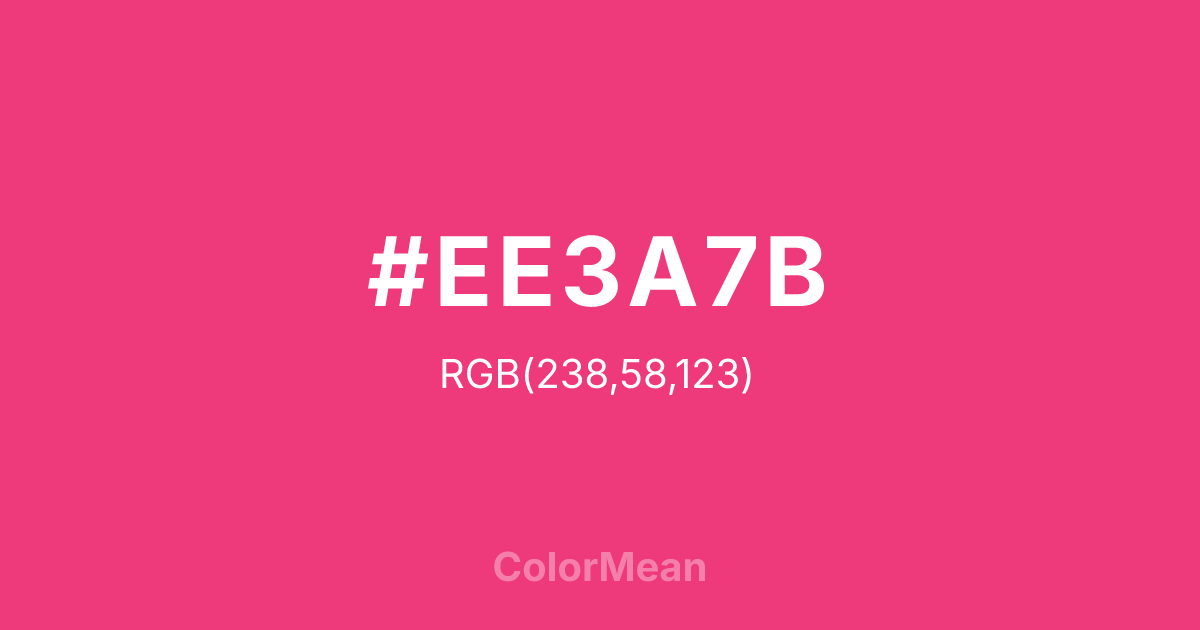 #EE3A7B color swatch
