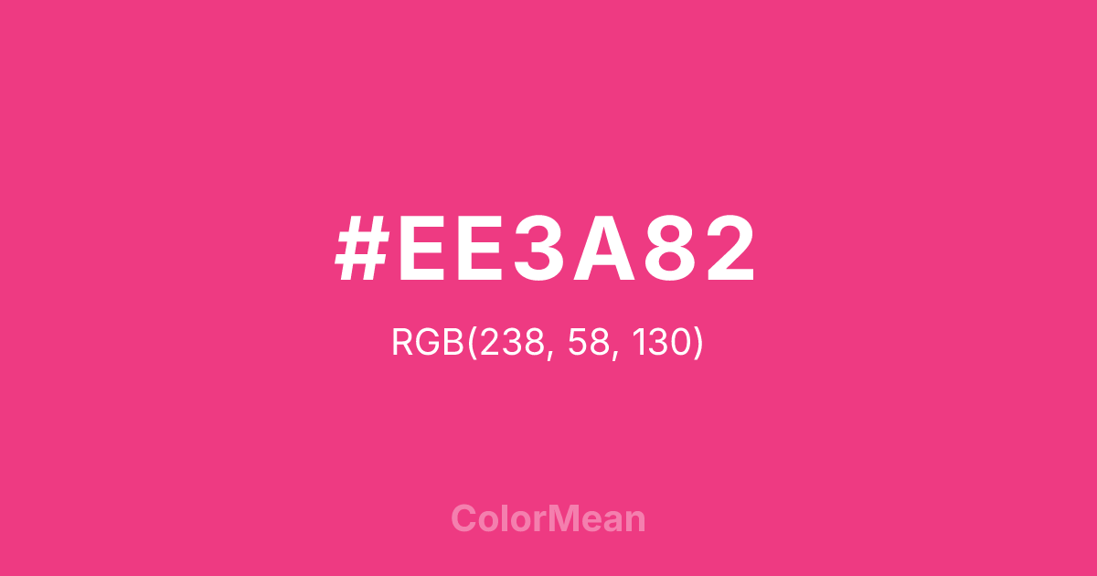 #EE3A82 color swatch