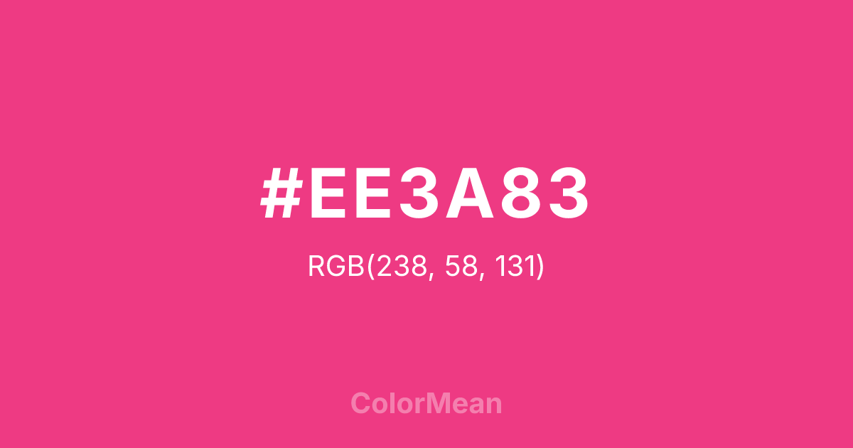 #EE3A83 color swatch