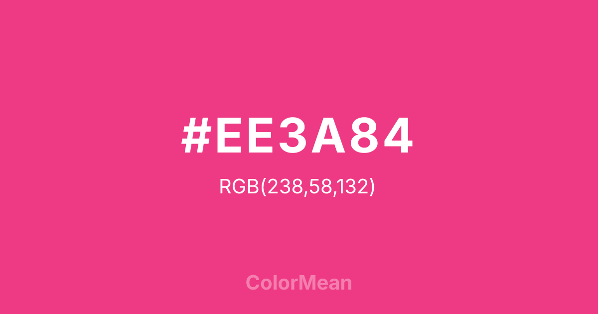 #EE3A84 color swatch