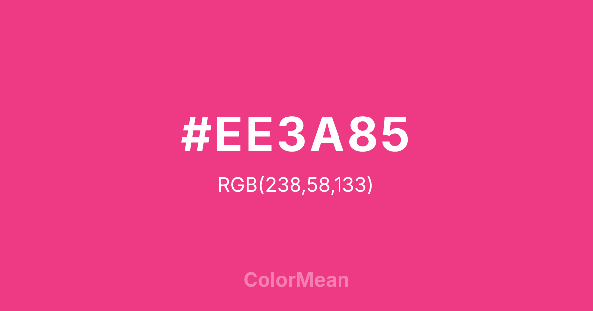 #EE3A85 color swatch